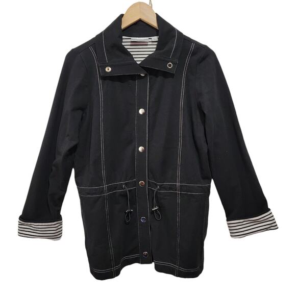 Sport Savvy Womens Black and White Lined Light Jacket Size Small Style A92329 - Picture 8 of 9